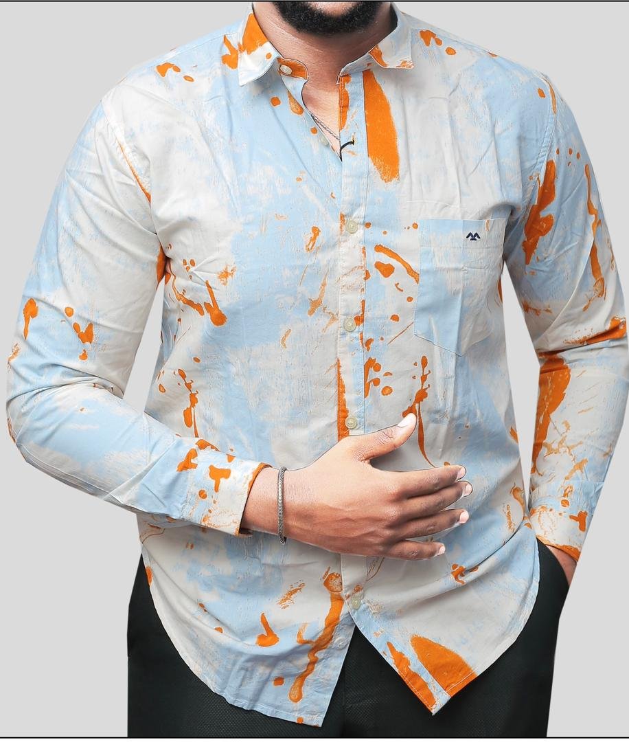 men’s printed casual shirt