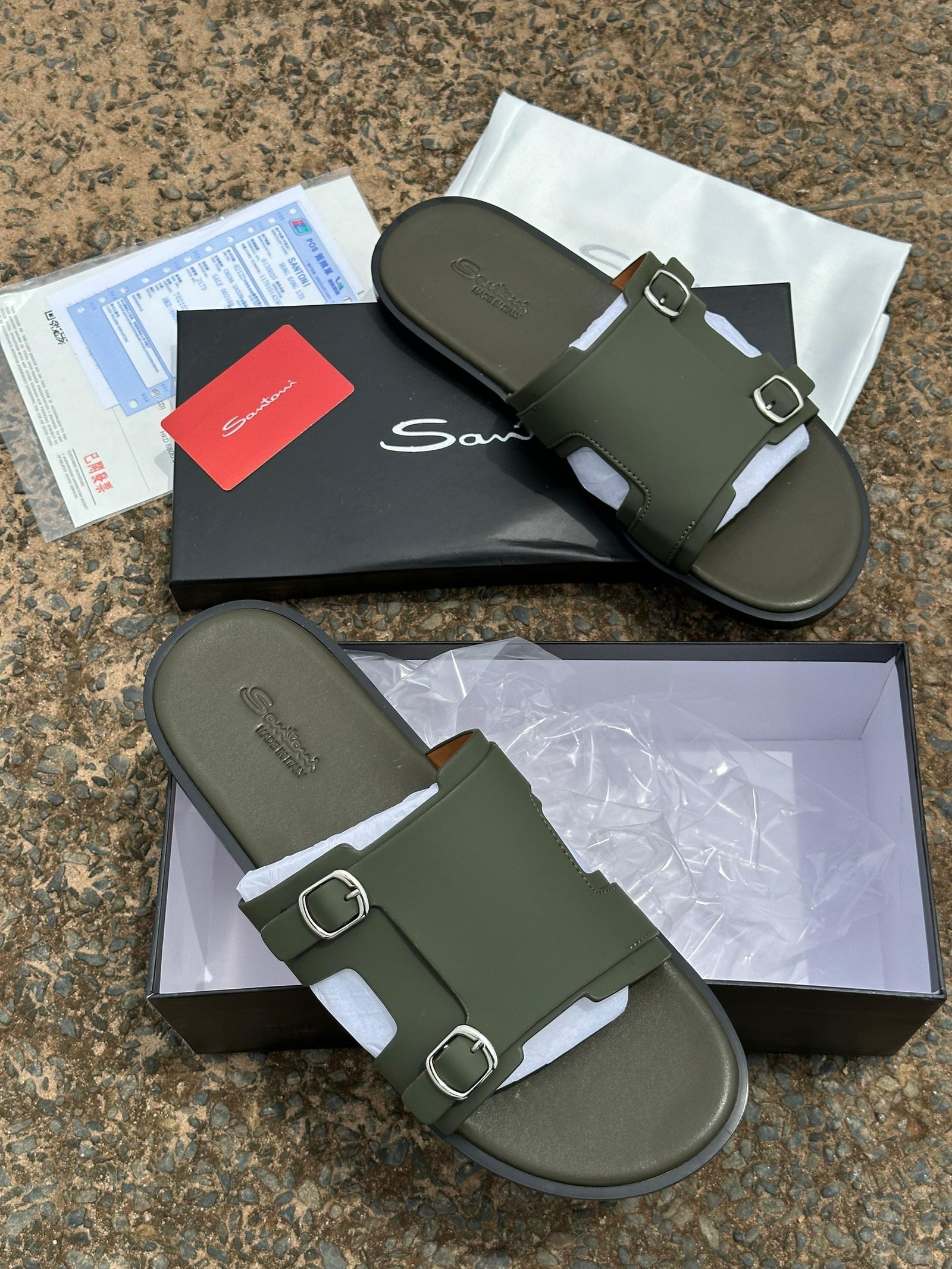 Santoni sandals.