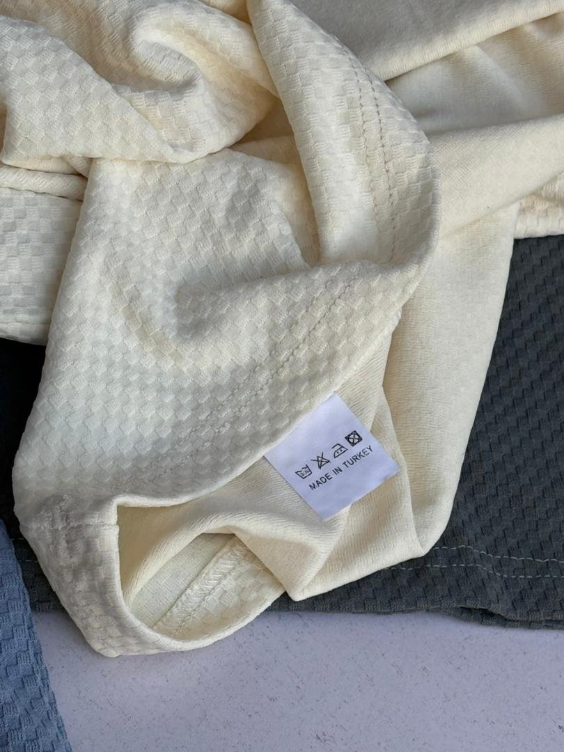 waffle-knit cotton jersey