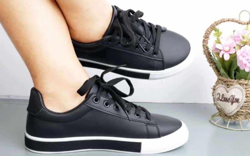 black casual sneakers