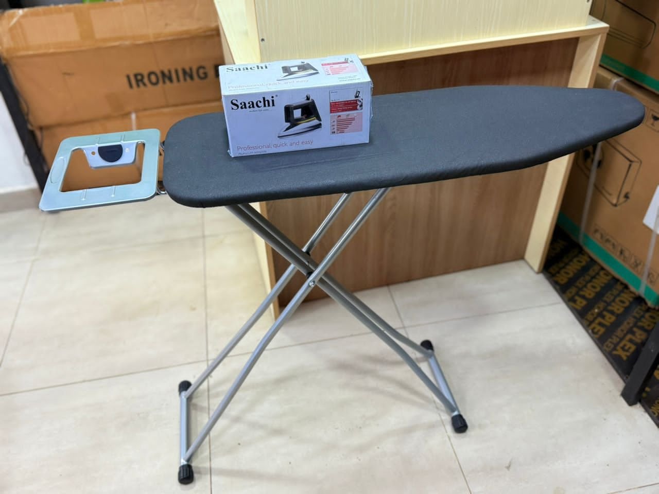 IRONING BOARD AND IRON BOX