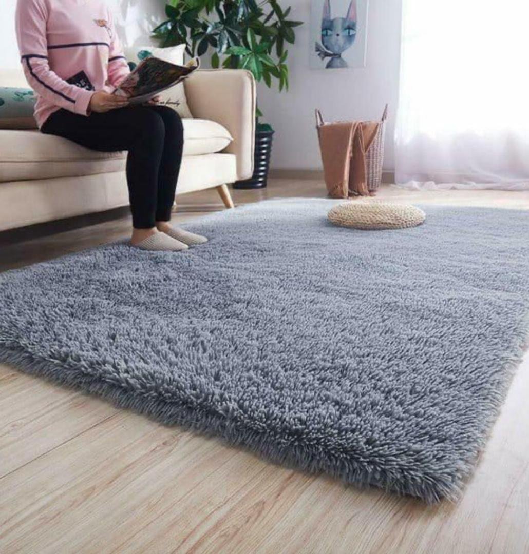 fluffy, shaggy area rug