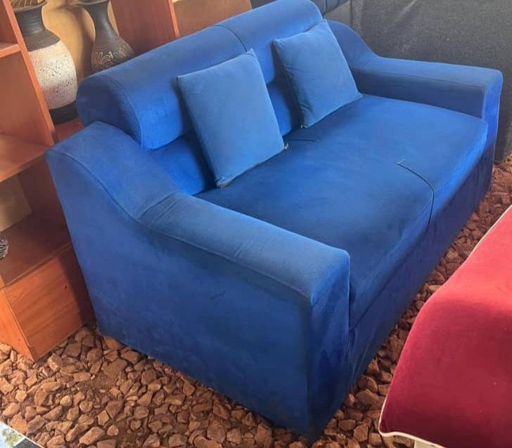 blue sofa