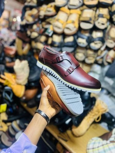 men’s double buckle monk strap shoes