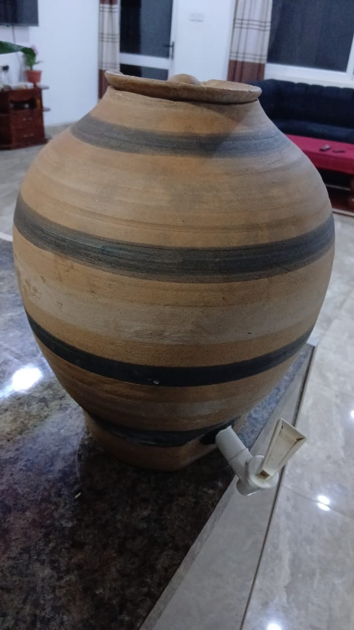 earthen clay water pot