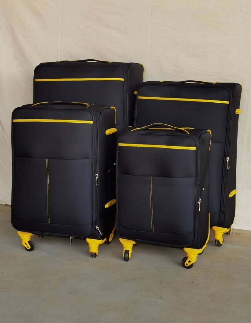 black soft-shell trolley cases