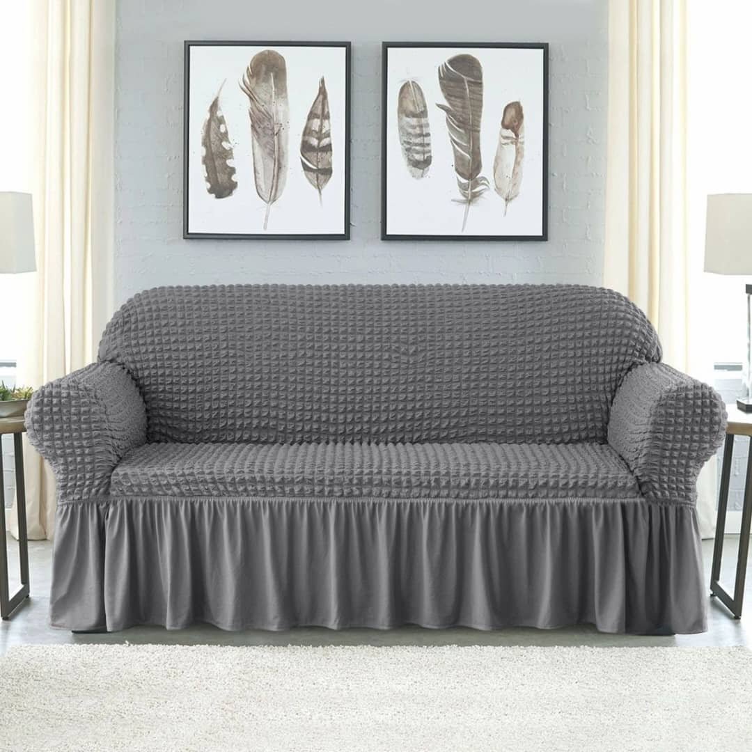 Gray Stretch Sofa Slipcover