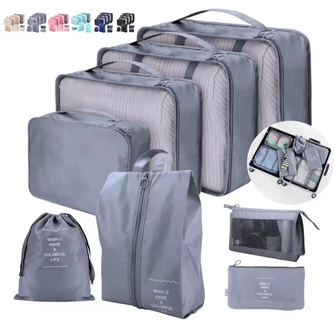 Grey packing cubes