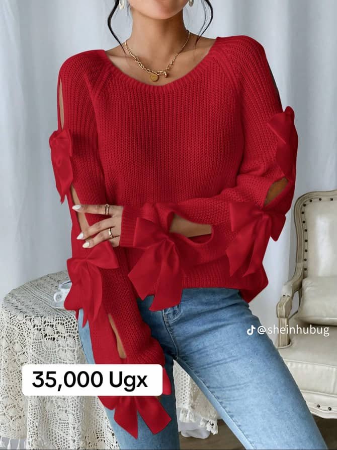 RED WOMEN PULLOVER SWEATER