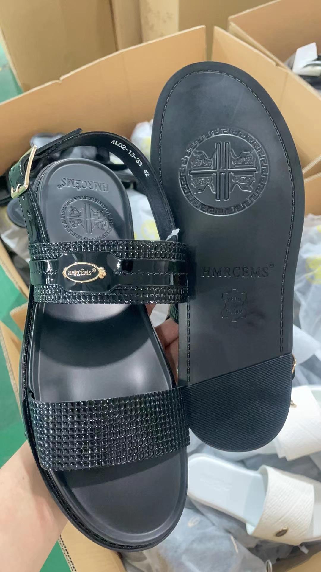 black sandals,