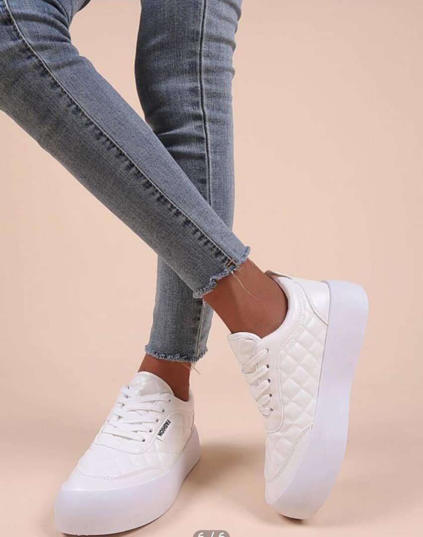 platform quilted sneakers.