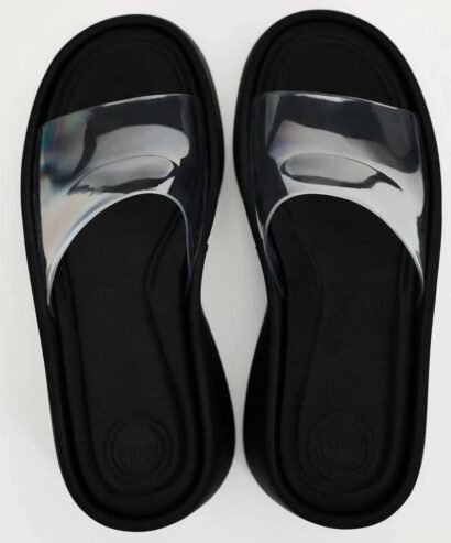 Zara Vinyl Wedge Sandals