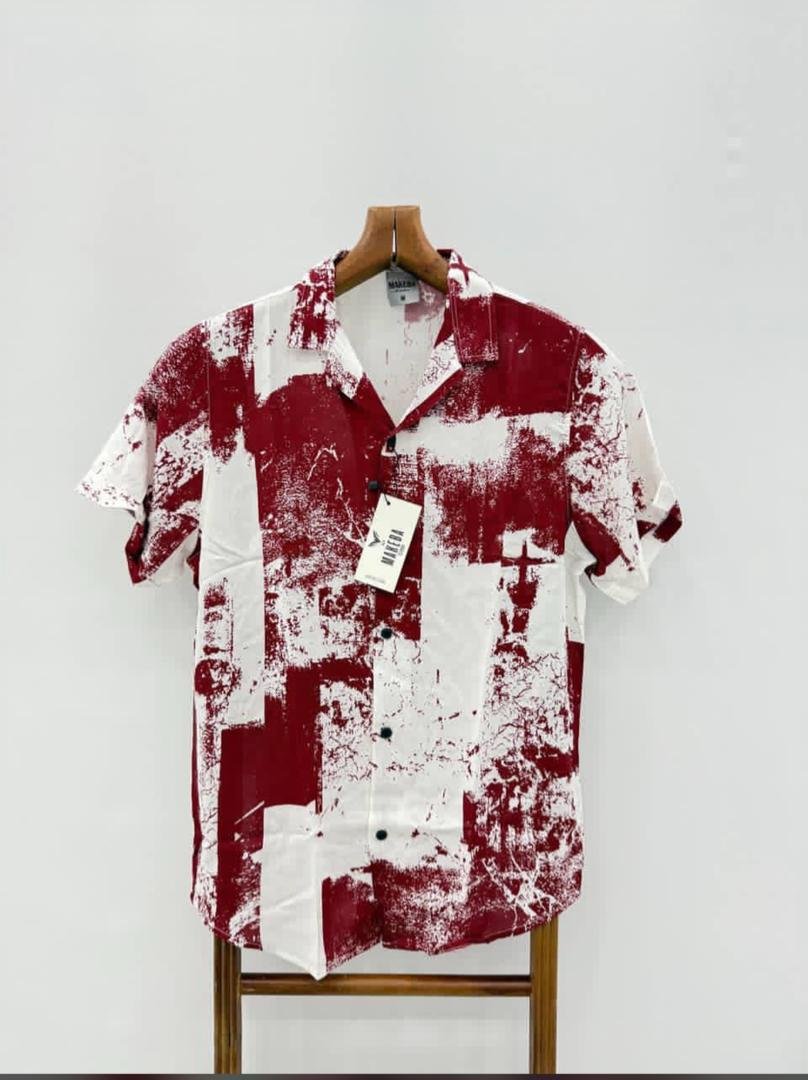 men’s short-sleeved casual shirt