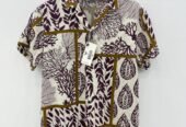 Batik-print shirt.