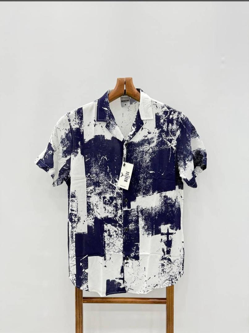 Batik-print shirt.
