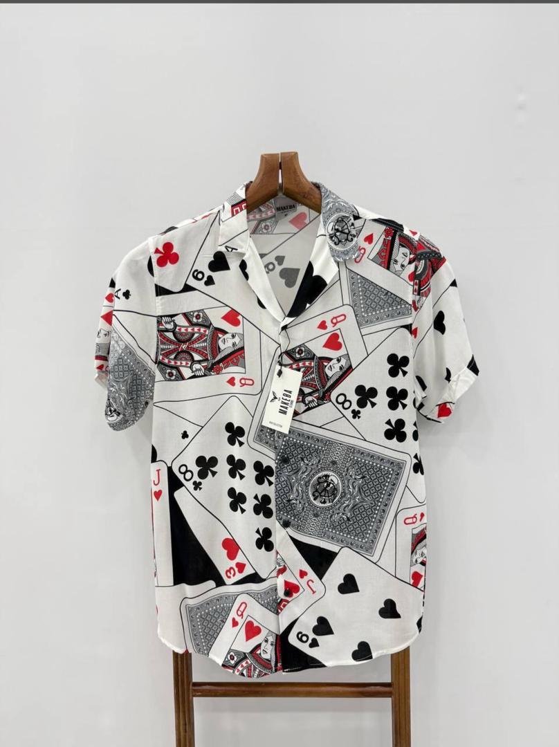 Poker Print shirt.
