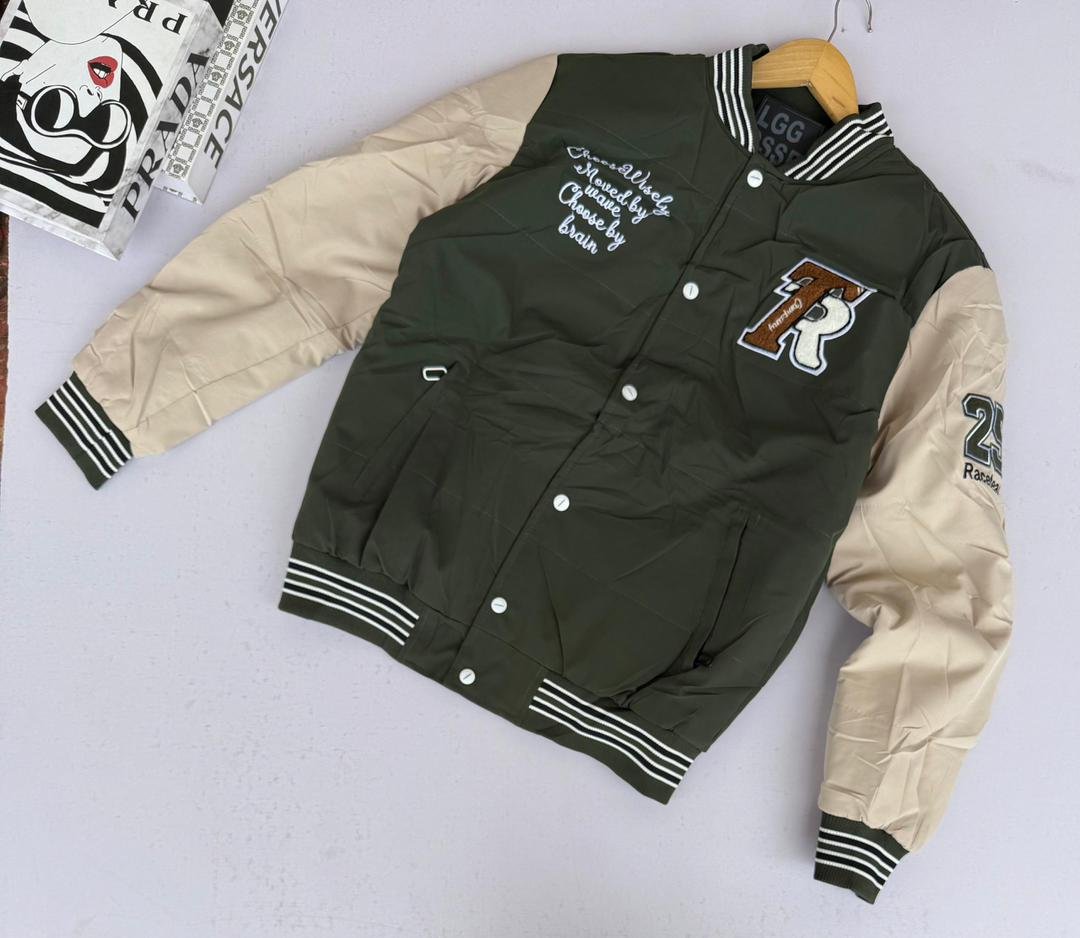 men’s varsity-style bomber jacket