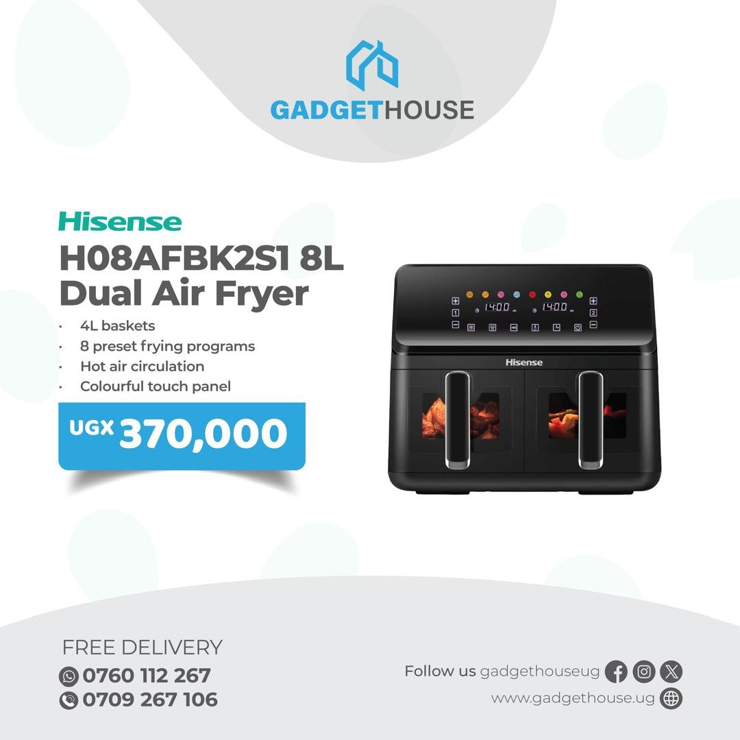 Hisense H08AFBK2S1 8L Dual Air Fryer