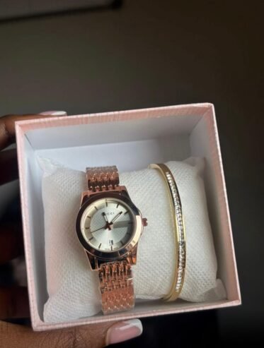 a watch and a bracelet.