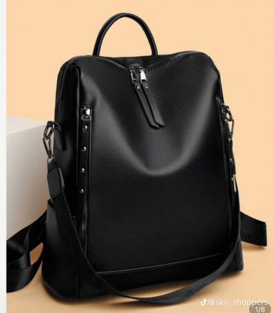black stylish backpack
