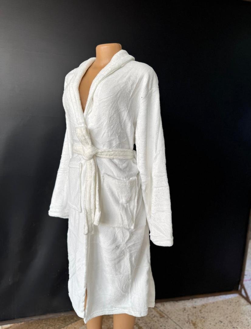 White bathrobe
