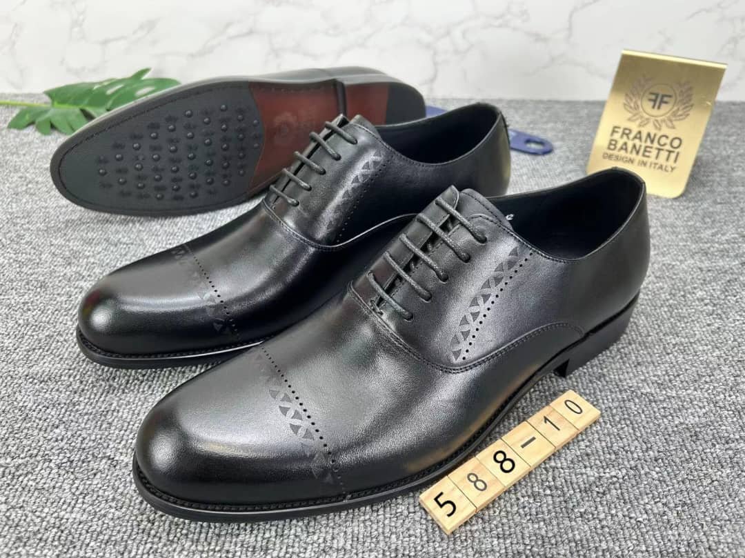 black formal leather shoes