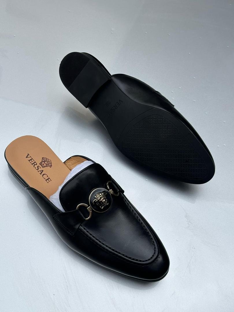 black Versace men’s half shoes