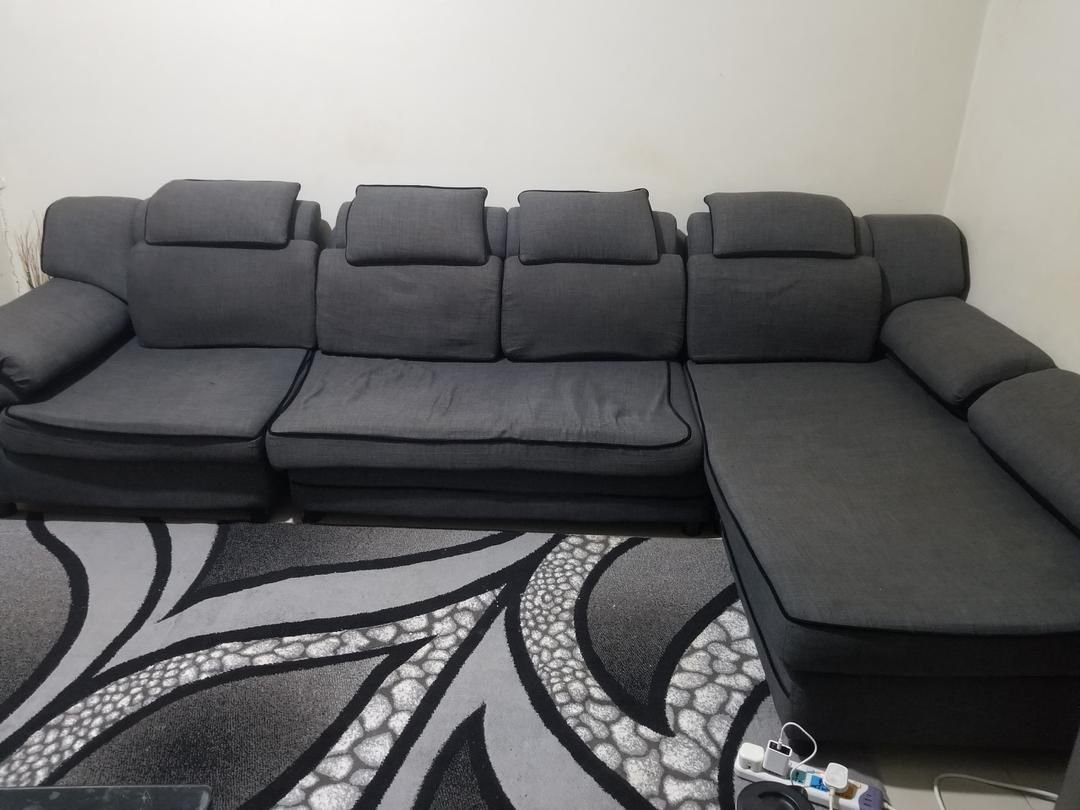 7-Seater Fabric L-Shaped Sofa