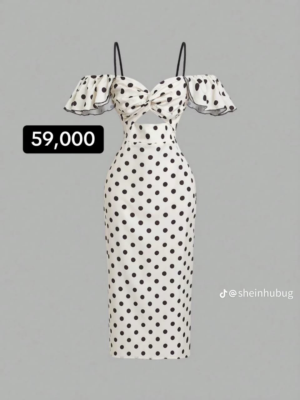 WHITE DOTTED MAXI DRESS