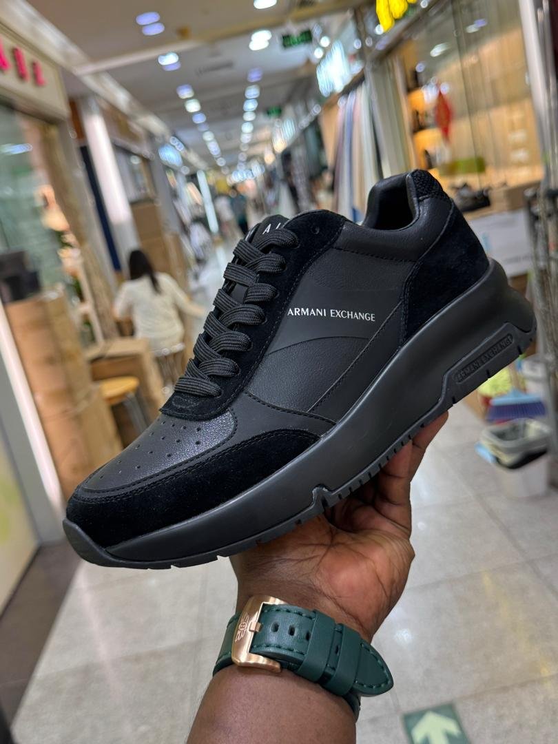 black Armani Exchange sneaker