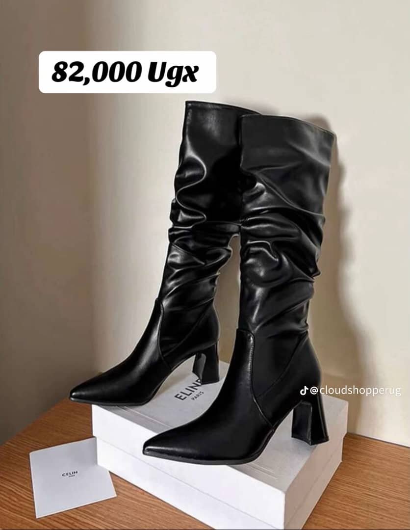 black, knee-high boots