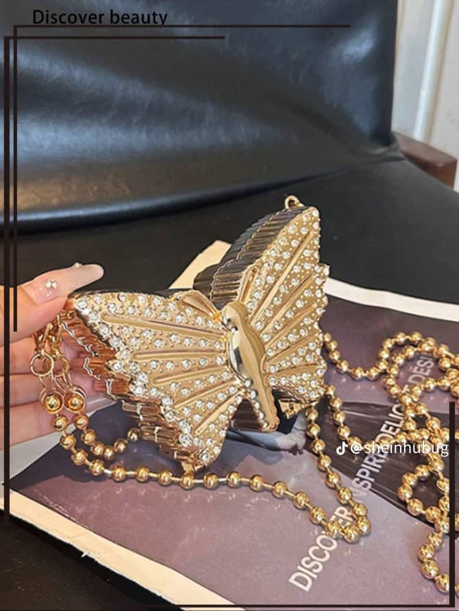 butterfly-shaped clutch