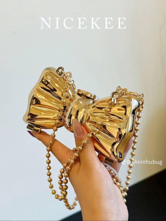 Nicekee bow clutch bag