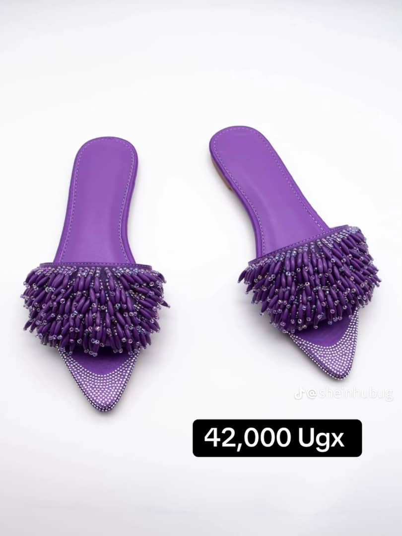 PURPLE SLIP ON FLATS