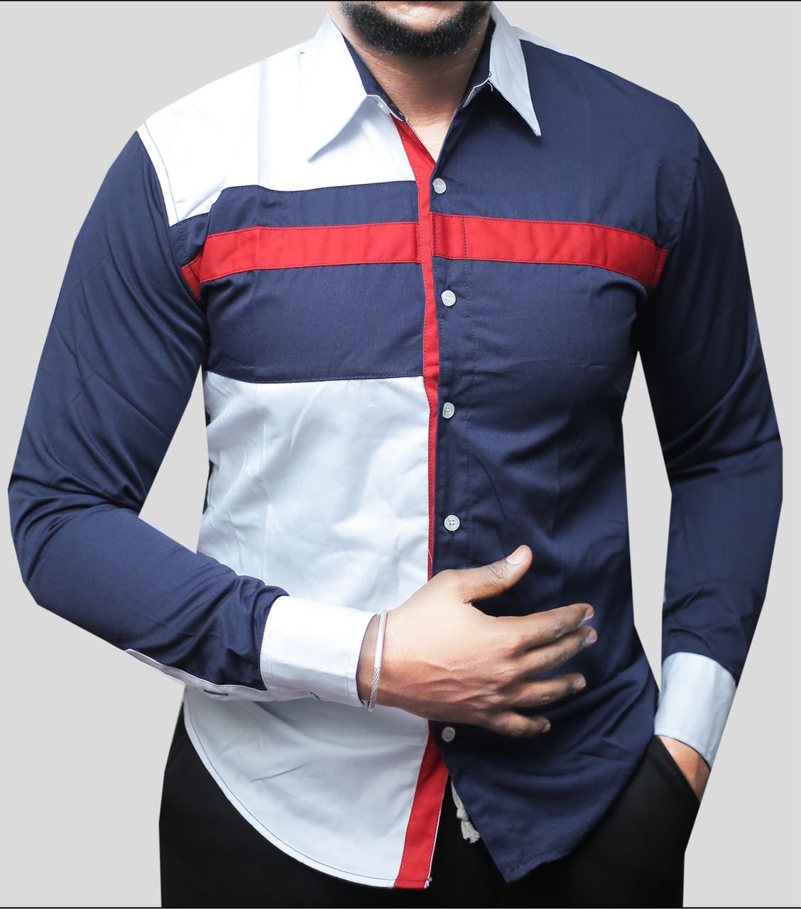 men’s long-sleeve shirt.