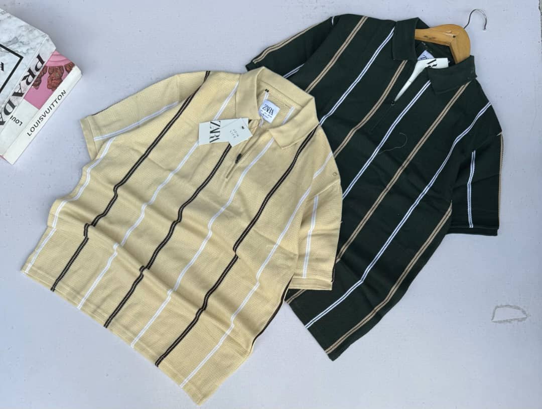 two short-sleeved polo shirts,