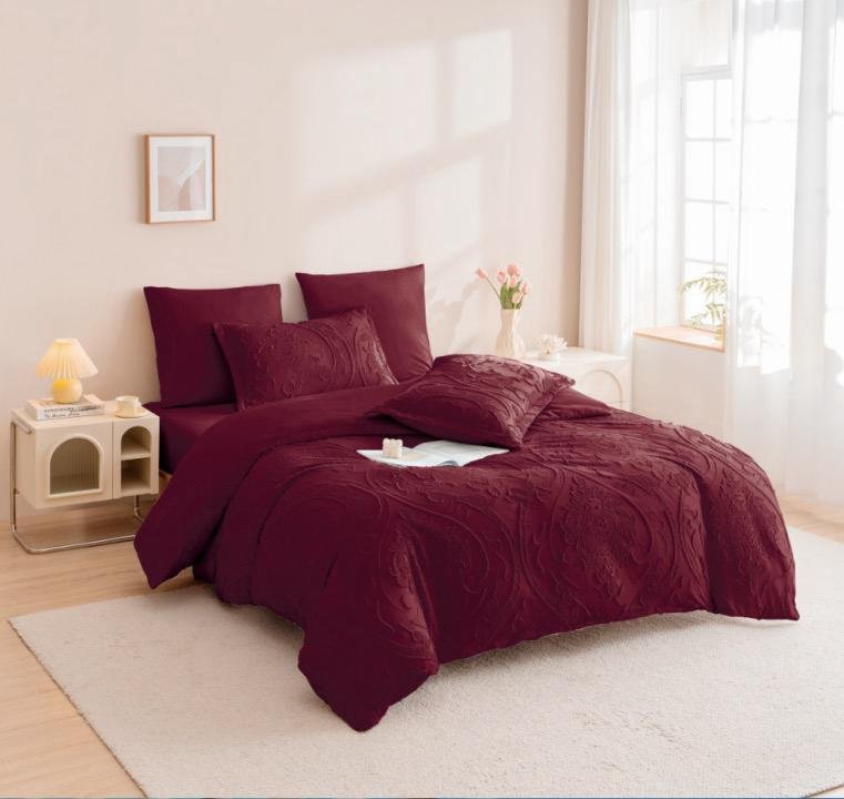burgundy bedding set