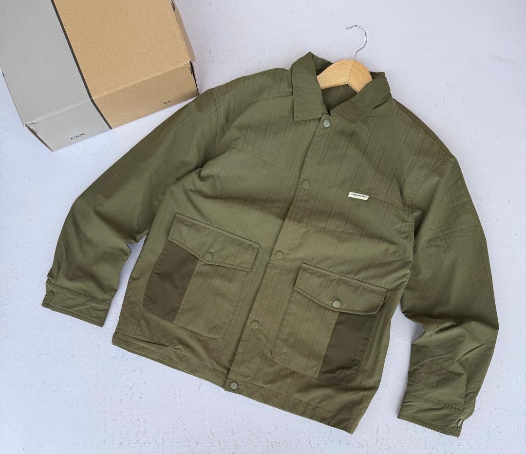 men’s olive green utility jacket