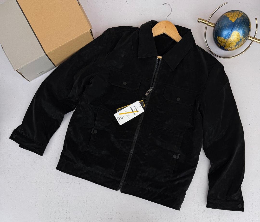 men’s black corduroy trucker jacket