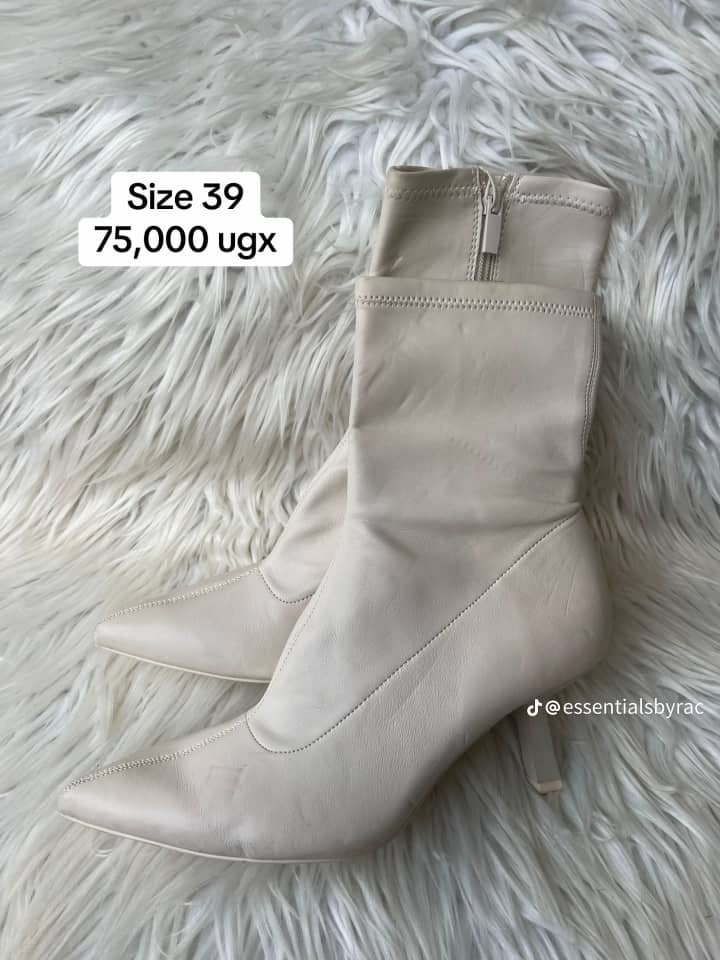 ivory ankle boots
