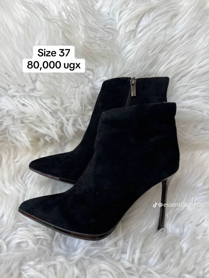 black suede ankle boots