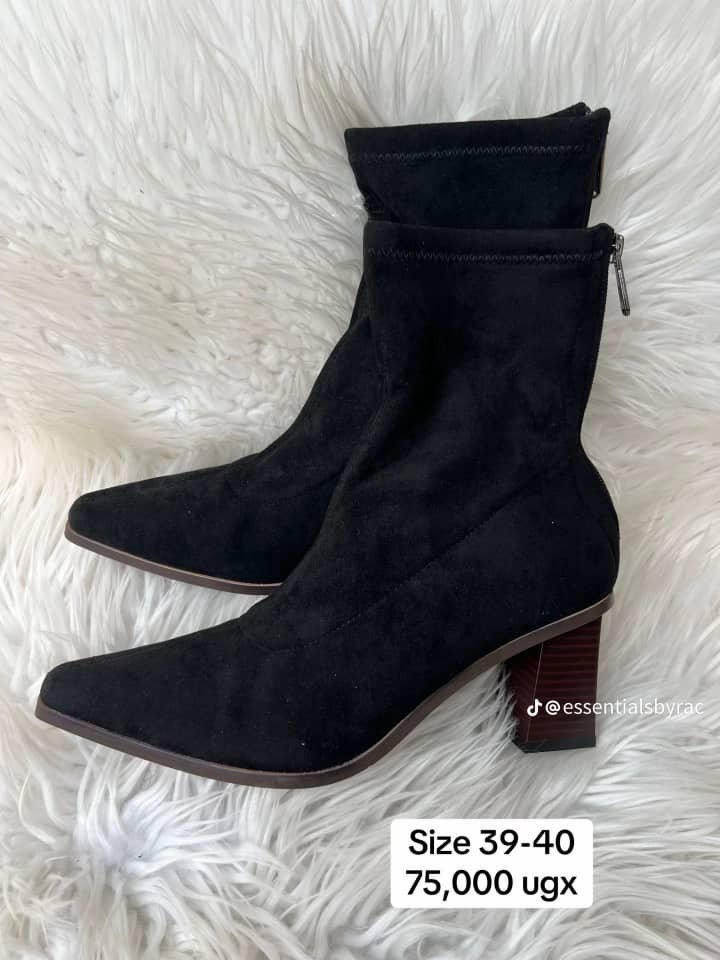 black suede ankle boots