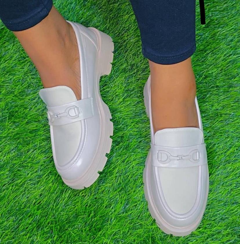 women’s white platform loafers.