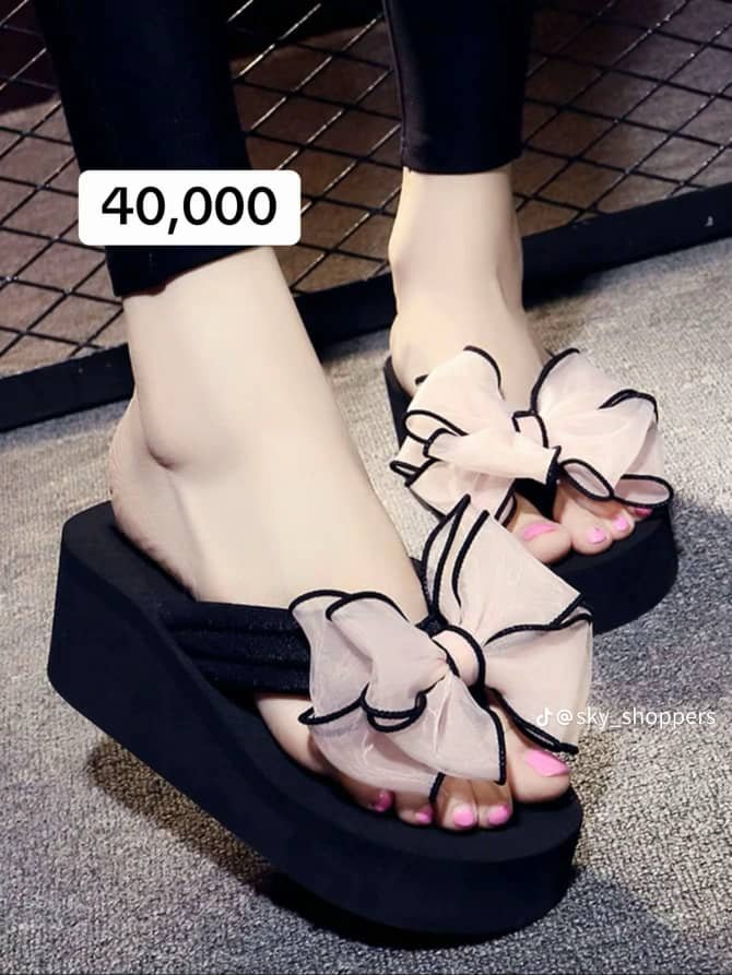 wedge platform flip-flops