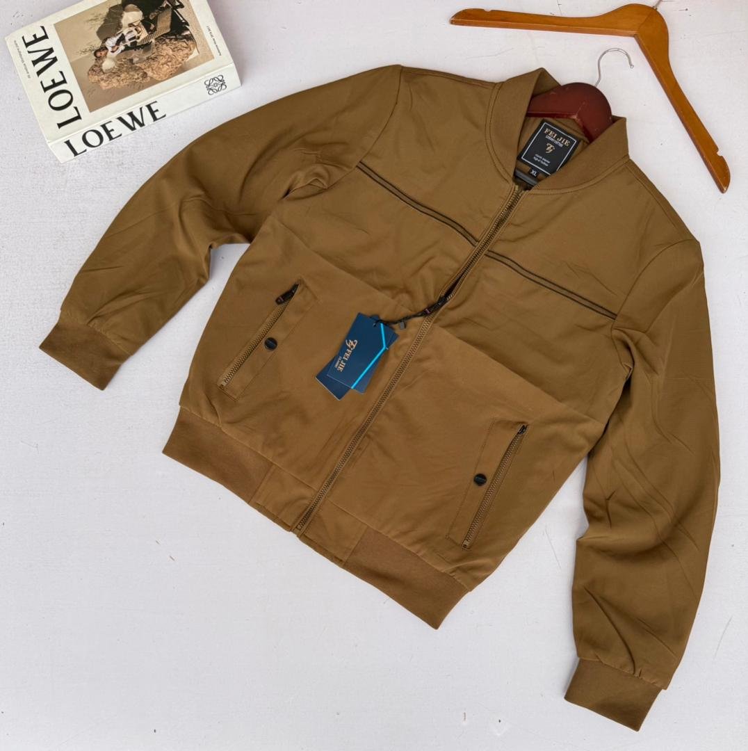 khaki-colored cotton jacket