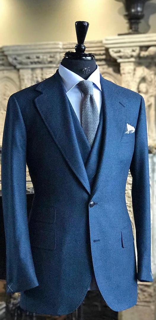 Bernini Navy Blue Three-Piece Suit