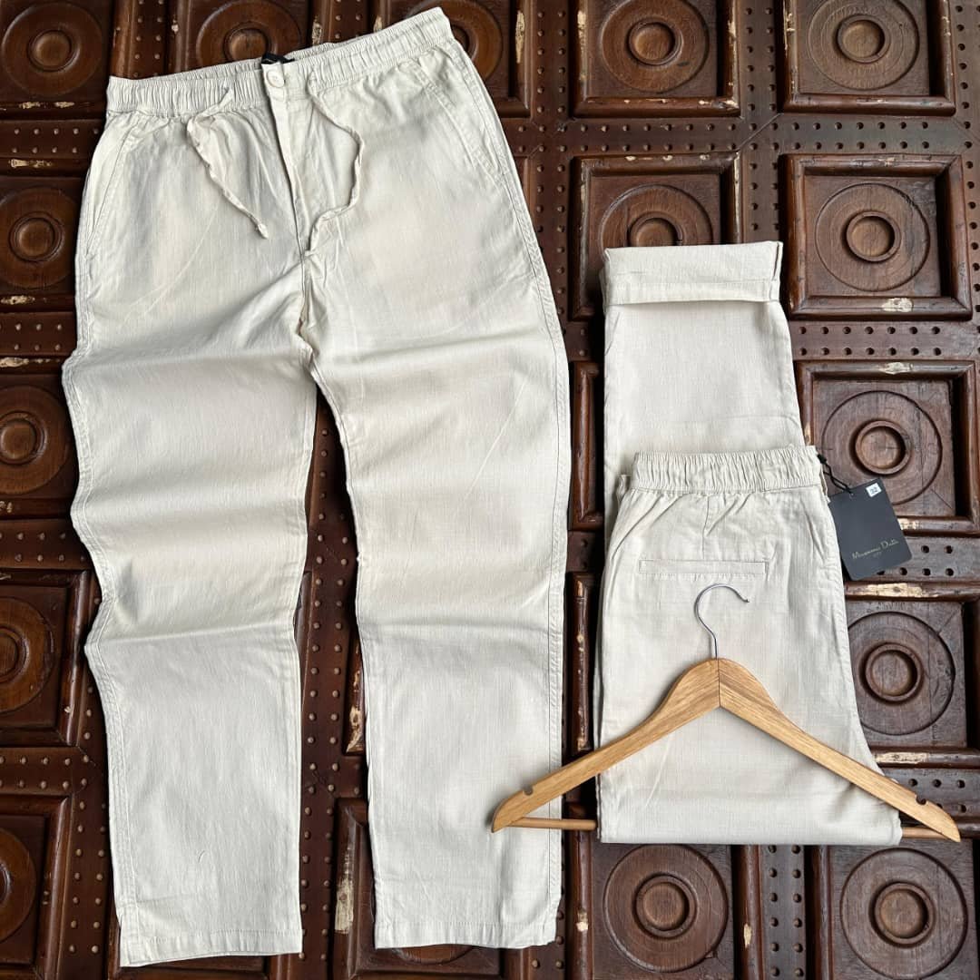 men’s light-colored, casual trousers