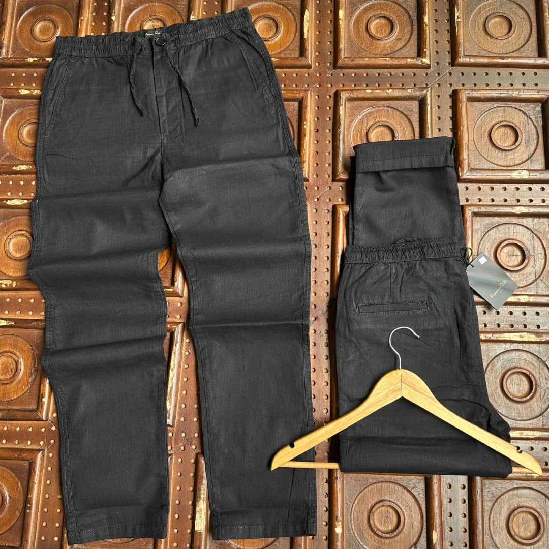 men’s black casual pants