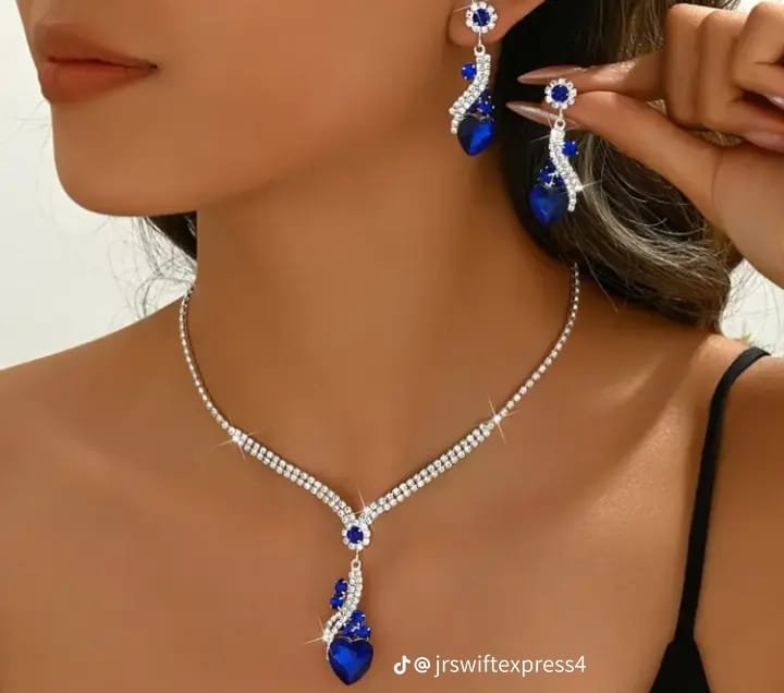 Matching necklace and dangle earrings