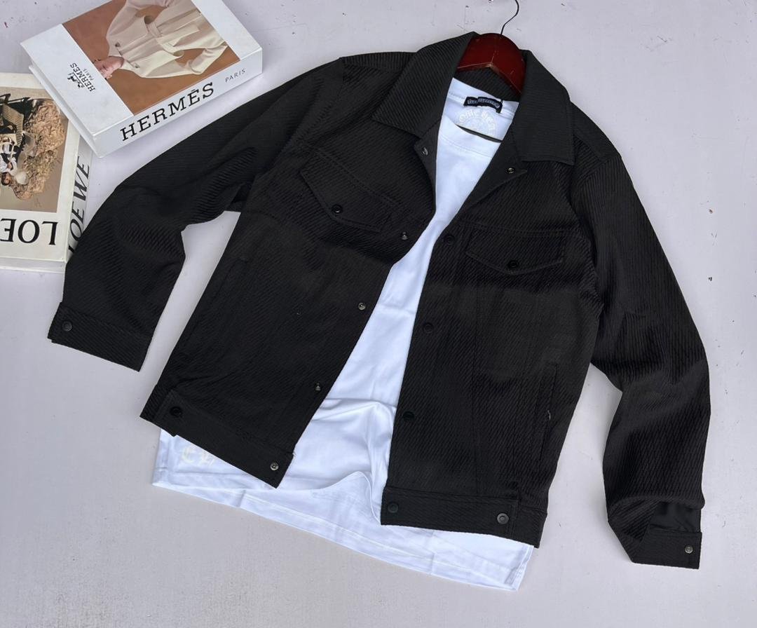 men’s black shacket